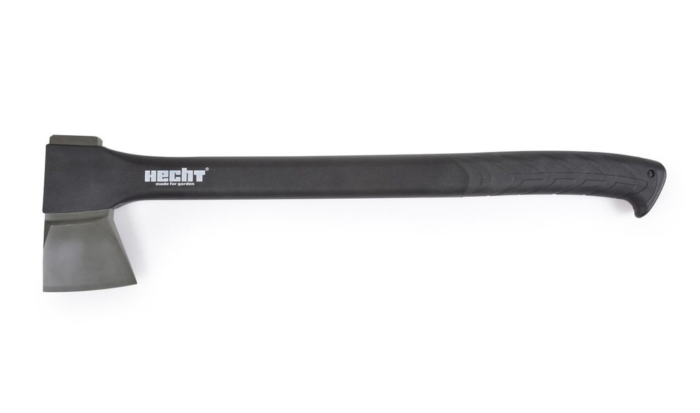 Splitting axe - HECHT 901170 Splitting axe. Handle made of NYLON and FIBERGLASS. Teflon coated blade. Length 59 cm. Weight 1170 g.