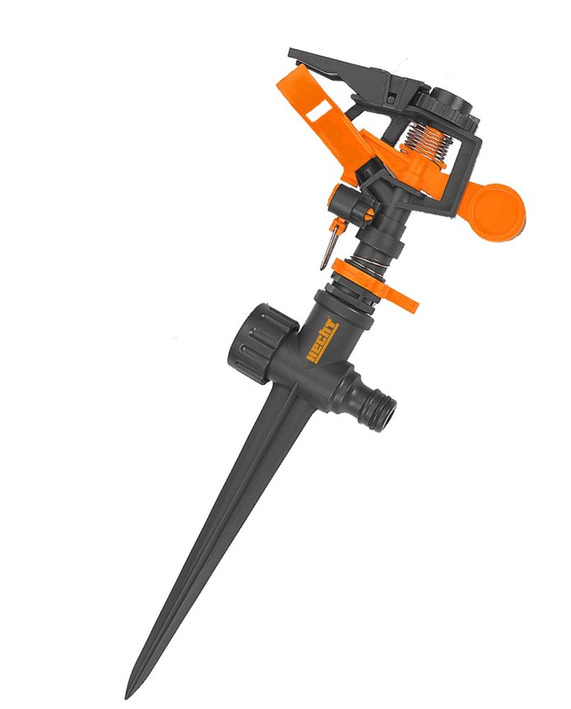 Sprinkler - HECHT 08103 Impulse sprinkler. 2 - 4 bar. Max. 8 l/min. Range 0 - 360°