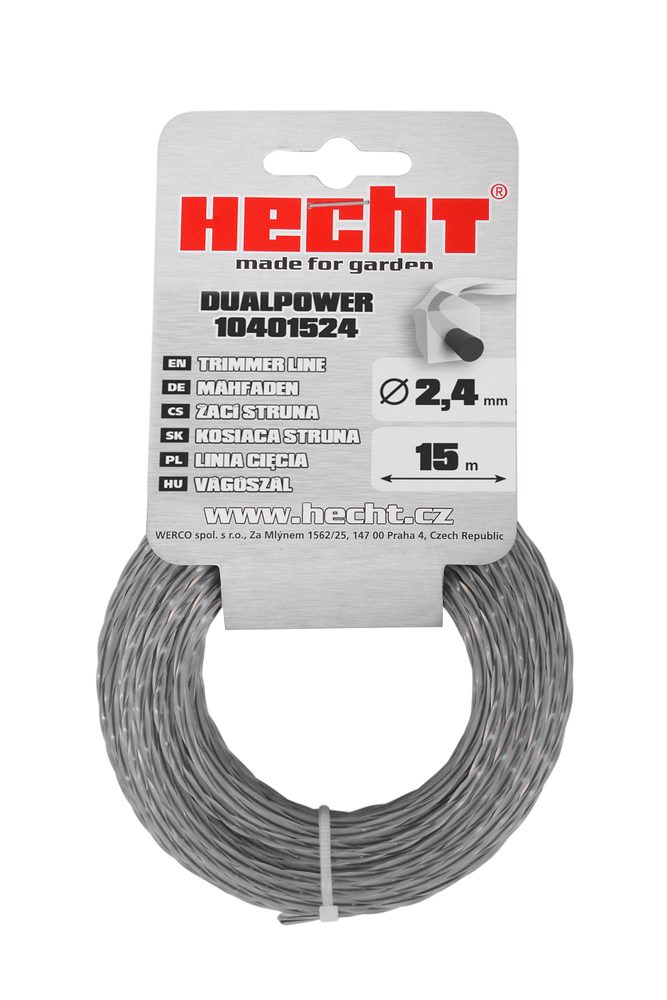 String for grass trimmer - HECHT 10401524 Square shaped cutting string with core