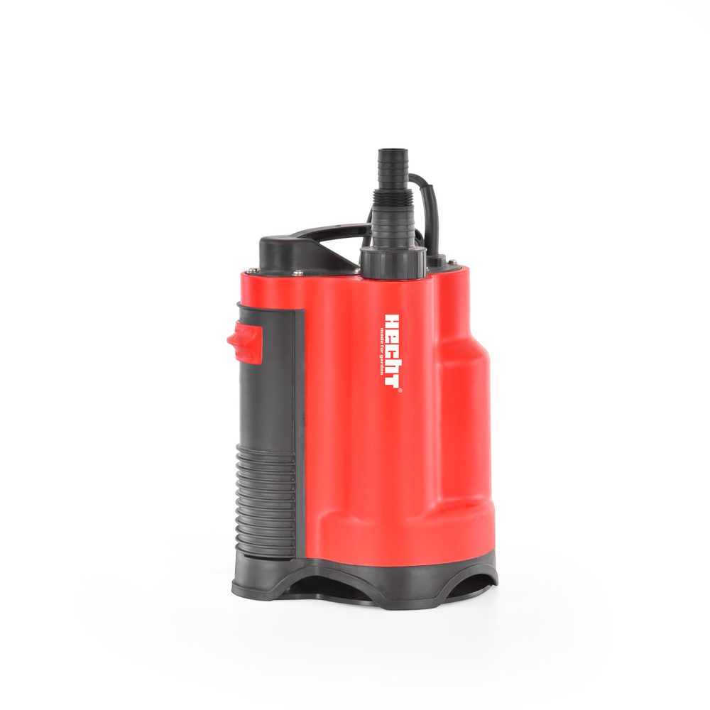 Submersible pump - HECHT 3775 Electric pump also suitable for polluted water. Power consumption 750 W. Max. discharge 9 m. Max. flow 13000 l / hour Covered float switch.