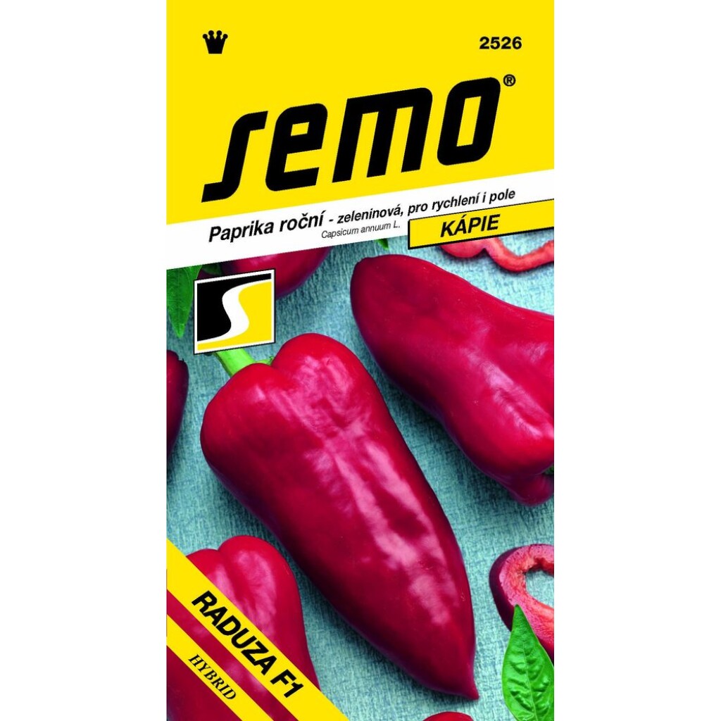 RADUZA F1 – kápia type with dark red fruits. Early variety with wider pyramidal fruit