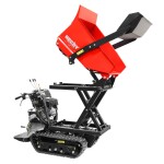 <p>Hydraulic tracked transporter with loader. Load capacity: 500 kg. Hydraulic cargo box lifting. Hydrostatic transmission.</p>