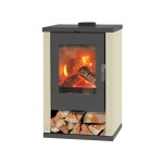 <p>Steel wood-burning stove with a glass door made of heat-resistant glass and a heating output of 11 kW. Flue 150 mm. Weight 83 kg. Made in Europe.</p>