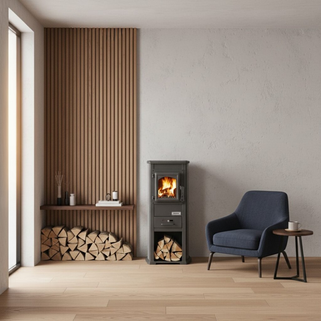 steel grate. Recommended fuel: wood