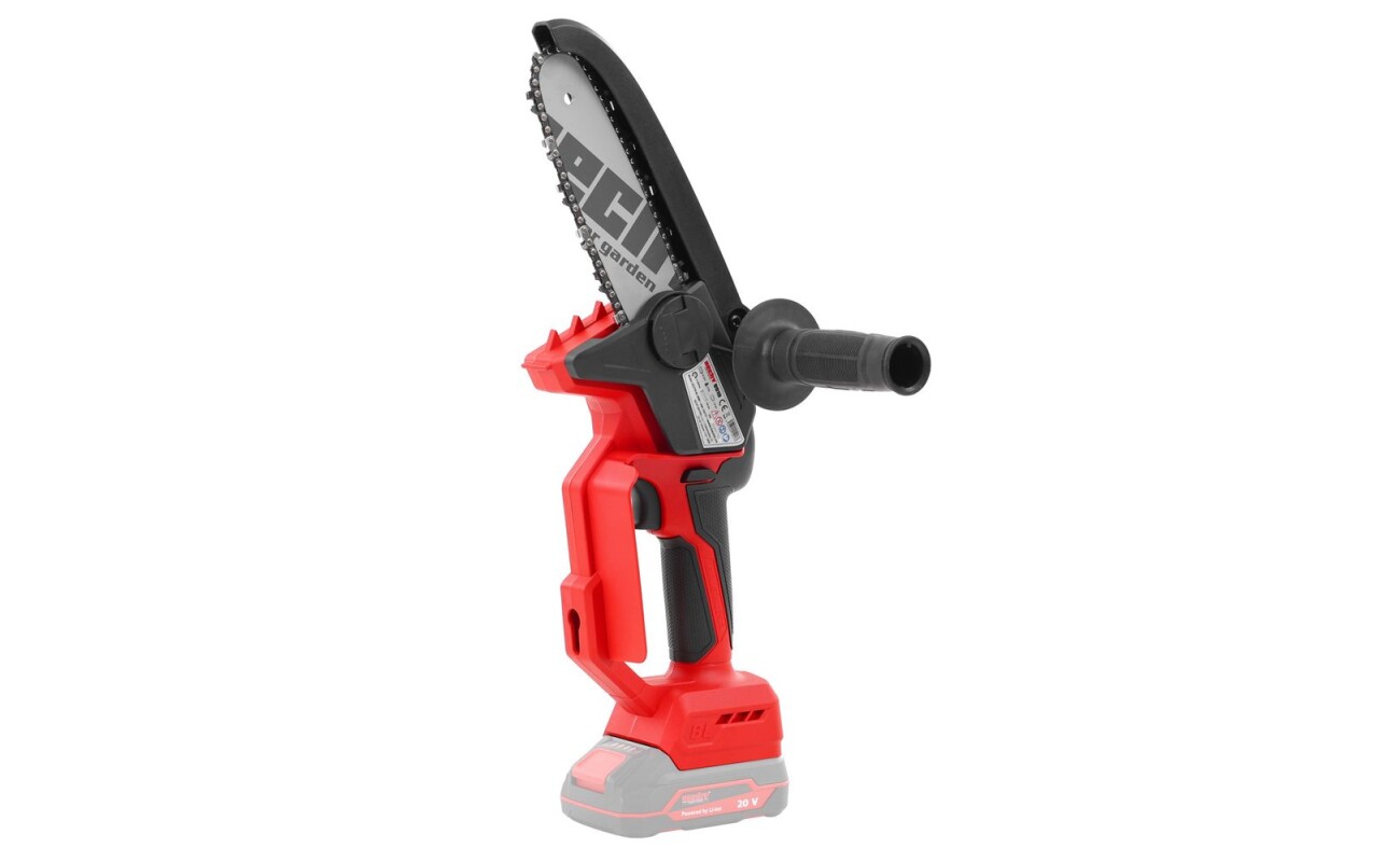 Compact cordless mini saw with 15cm bar