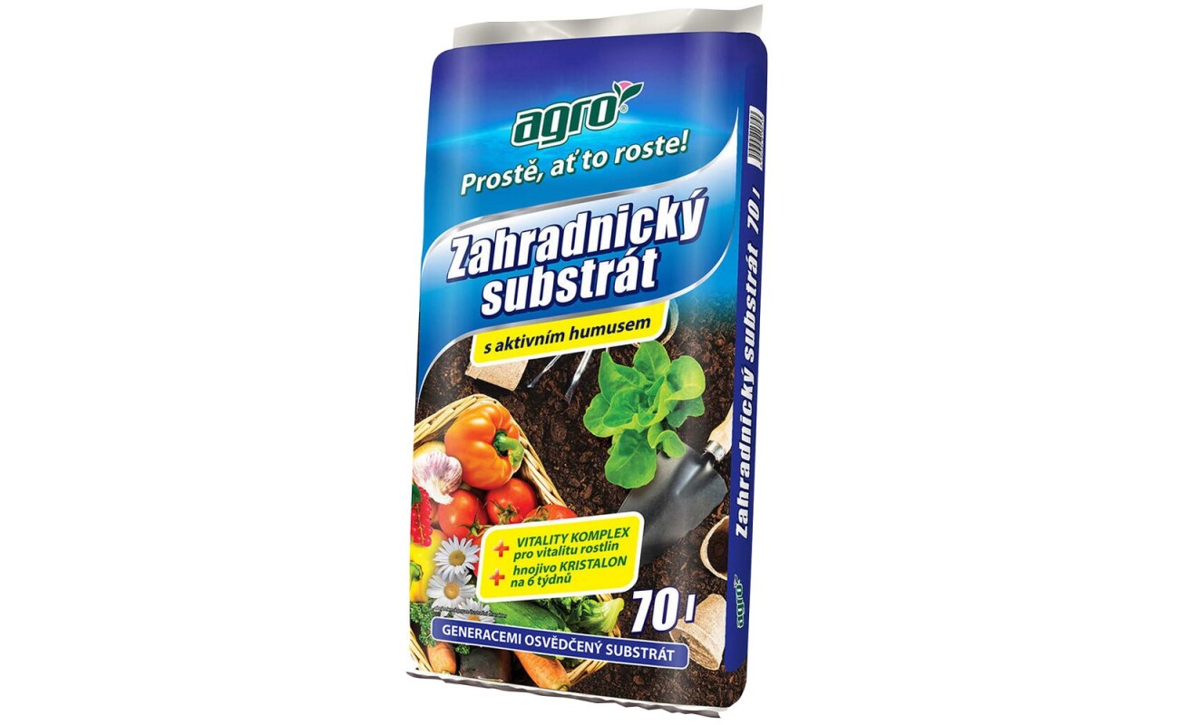 AGRO Gardening Substrate with active humus is excellent for planting and growing flowers