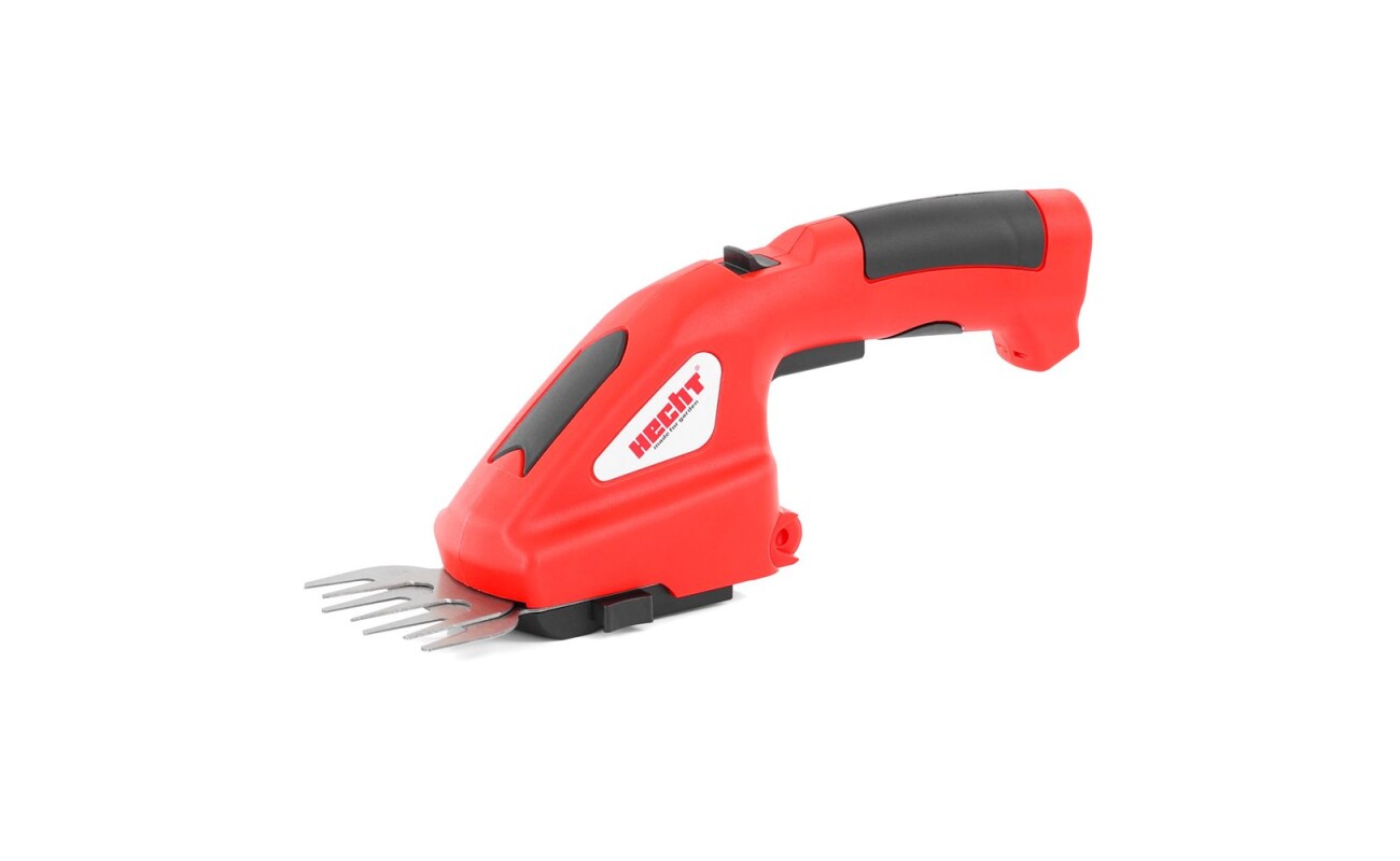 Cordless grass shears for trimming grass and minor adjustments to shrubs and hedges. Supplied with a pair of 7.5 / 11 cm blades