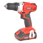 <p>Electric cordless screwdriver with drill function. Voltage 20 V. Battery LI-ion