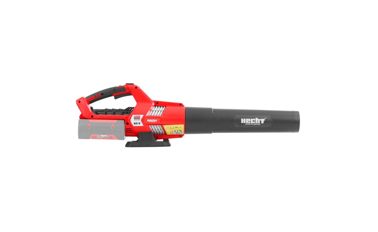 Accu cordless leaf blower ● Weight: 2 kg ● Air speed: 55 m/s ● Battery optional: 62 V / 2.5 Ah or 62 V / 4 Ah ●