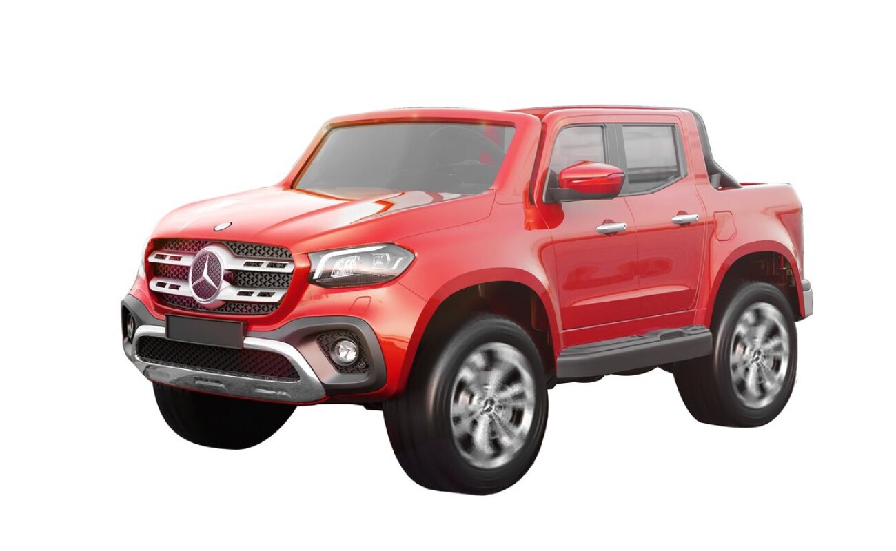 Accu car for kids. 4x4 (4 separate electric motors). Light and sound effects. MP3 player. Parental remote control. Recommended age 3 - 8 years. Official license Mercedes.