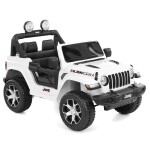 <p>Accu car for kids Jeep Wrangler Rubicon. Recommended age 3 - 8 years. Maximum weight capacity 35 kg. Battery 12 V/10 Ah /. Electric engine 2 x 35 W. Sound and light effects