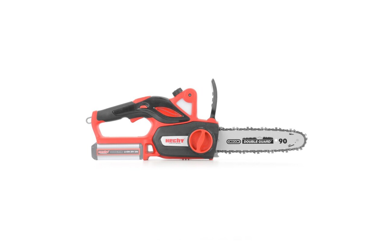 Accu chainsaw with 20V motor. Length of OREGON bar 25.4 cm. Weight 2.8 kg.