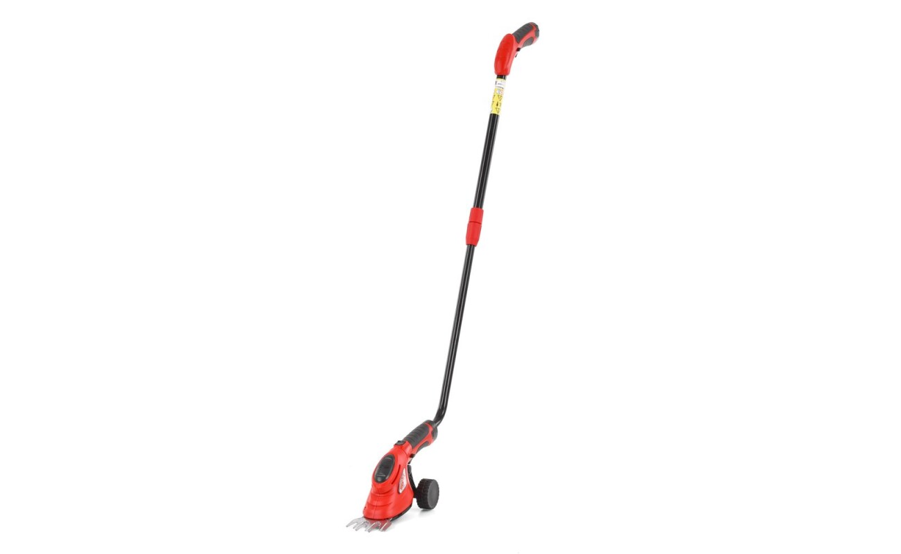 Cordless grass trimmer with working width 8/11 cm. Telescopic handle.