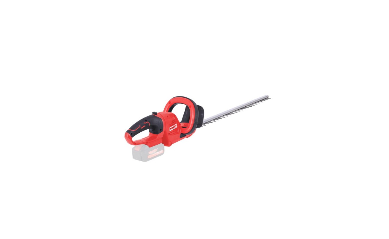 Accu hedge trimmer. Bar lenght 51 cm. Max. cutting diameter 15 mm. Voltage 20V. Weight 3 kg. ACCU program 1278.