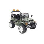 <p>Accu off road car for kids with camouflage paint. Recommended age 3 - 8 years. Maximum weight capacity 30 kg. Battery 2 x 6V / 10 Ah. 2 speeds