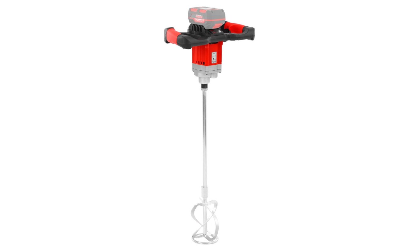 The HECHT 1142 20 V cordless mixer is ideal for mixing building materials. It offers infinitely adjustable speed (0-710 rpm) and a tool diameter of 100 mm. Included in the package is a mixing tool with M14 attachment.