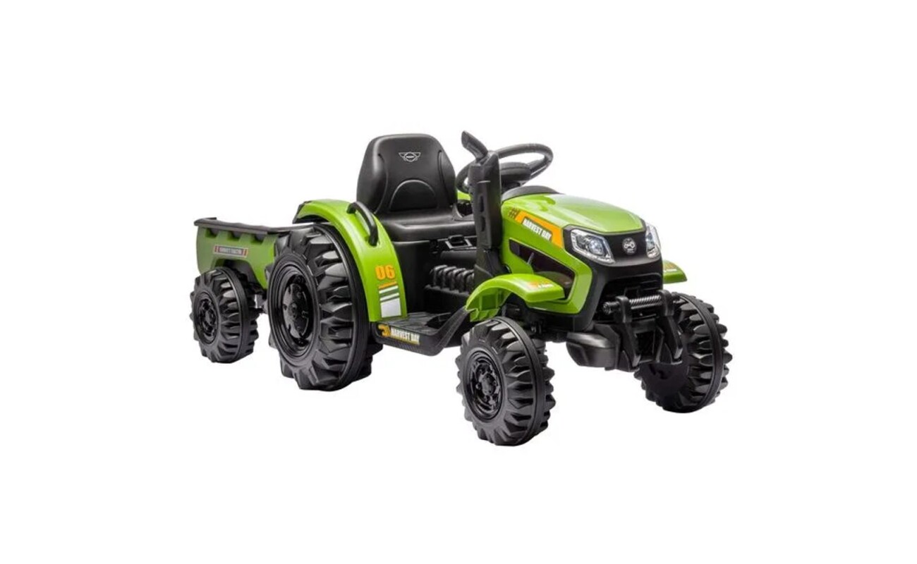 Children's battery tractor with towing device