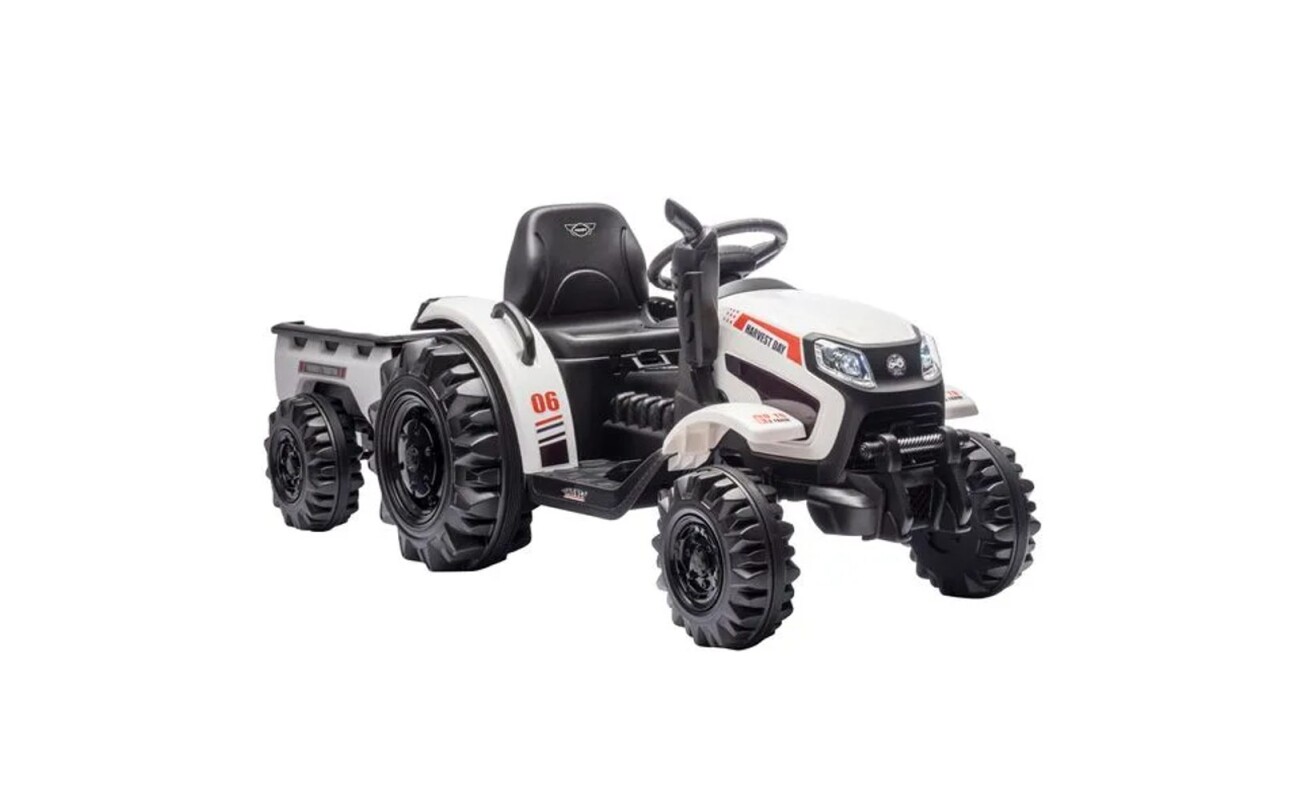 Children's battery tractor with towing device