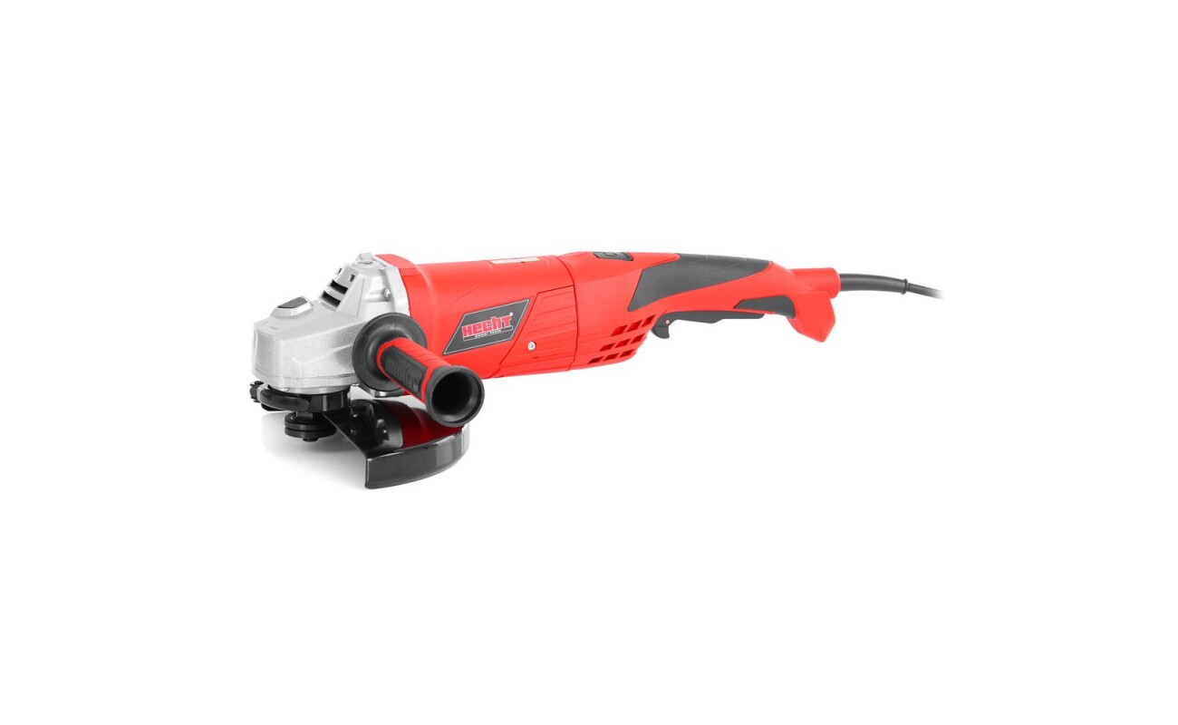 Angle grinder with power 2200 W. Wheel diameter 230 mm. Max. speed without load 6500 rpm. Weight 5