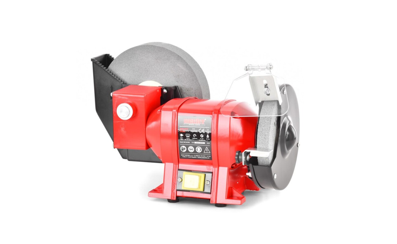 Electric double disc bench grinder. Power consumption 250 W