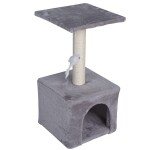 <p>Scratching post and resting place for cats. Beige color. Made from plush and natural sisal. Dimensions 30 x 30 x 60 cm.</p>