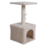 <p>Scratching post and resting place for cats. Gray color. Made from plush and natural sisal. Dimensions 30 x 30 x 60 cm.</p>