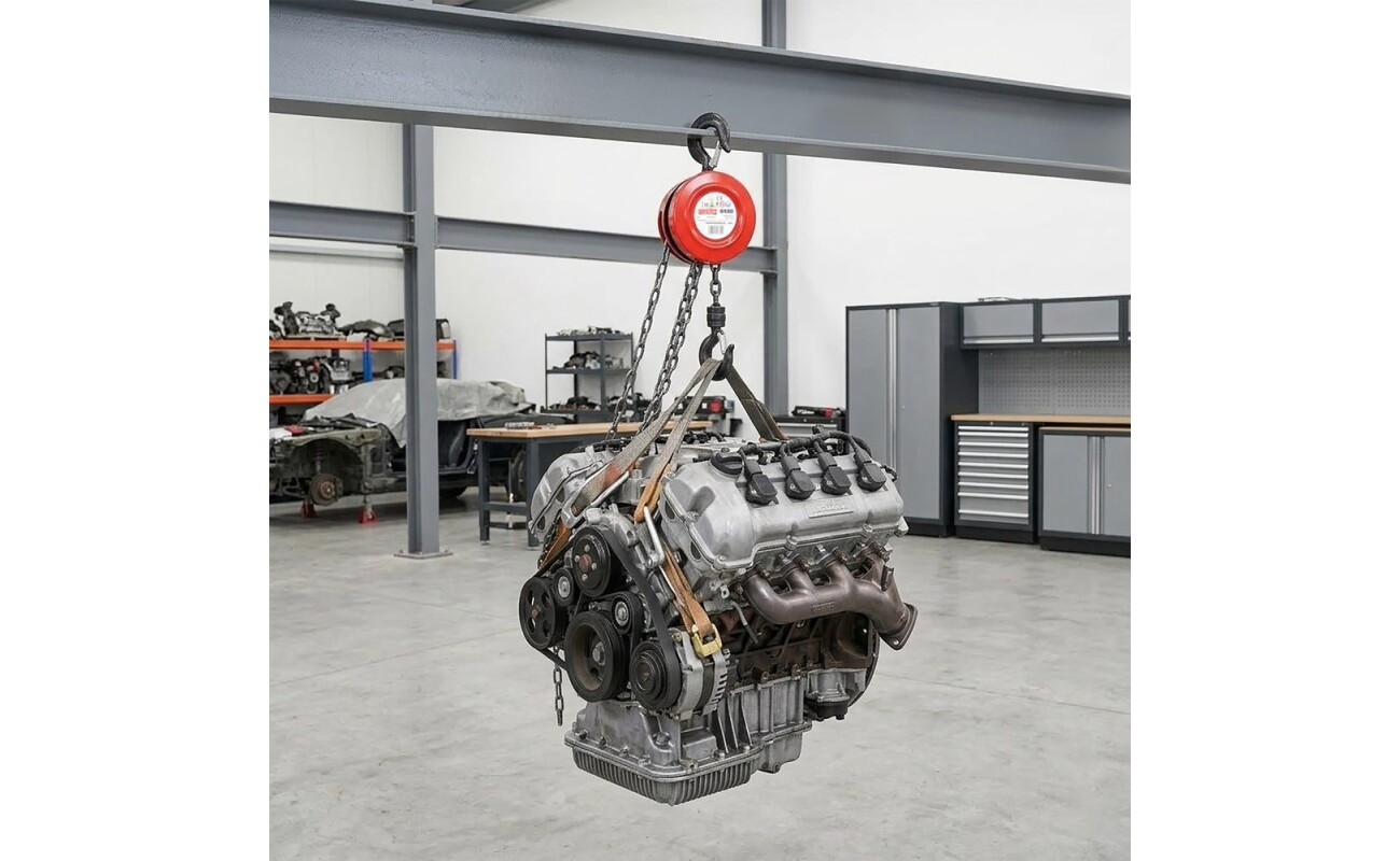 max. load 1000 kg. Chain length 3 m. Weight 8 kg.