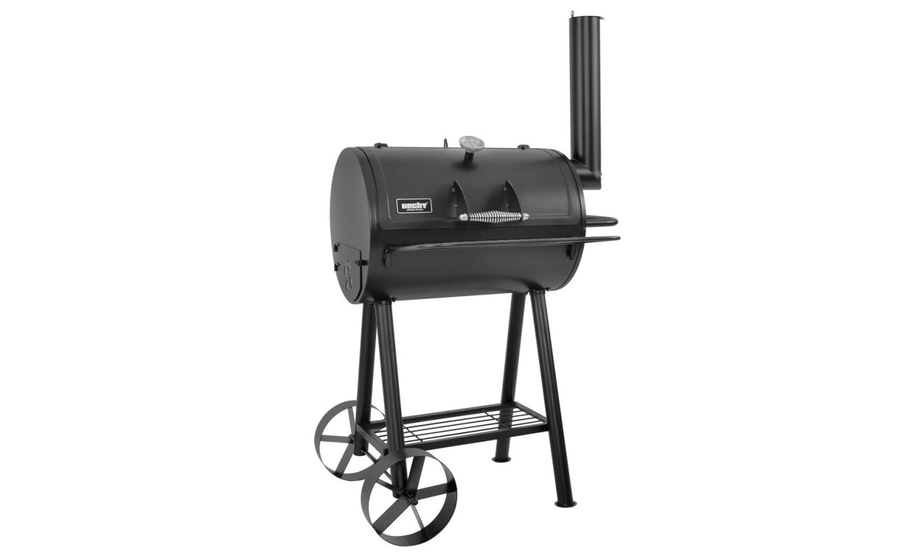 Steel garden grill with&nbsp;thermometer.&nbsp;1