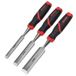 <p>Set of 3 wood chisels with widths of 13 mm