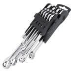 <p>Set of 9 combination spanners in the most commonly used sizes from 6 to 19 mm