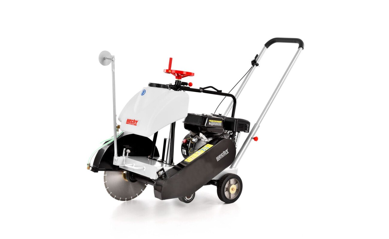 Concrete-asphalt cutter. OHV engine Loncin 196 cm3. Blade diameter 350 mm / 14". Blade water cooling (14 litres tank). Possibility of wet or dry cutting. Weight of the machine:102 kg.