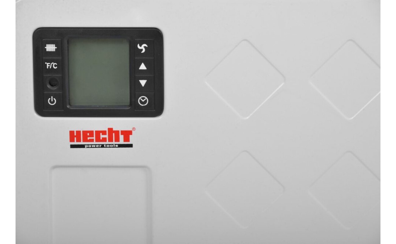thermostat and remote control. Power supply from a standard 230V/50Hz socket