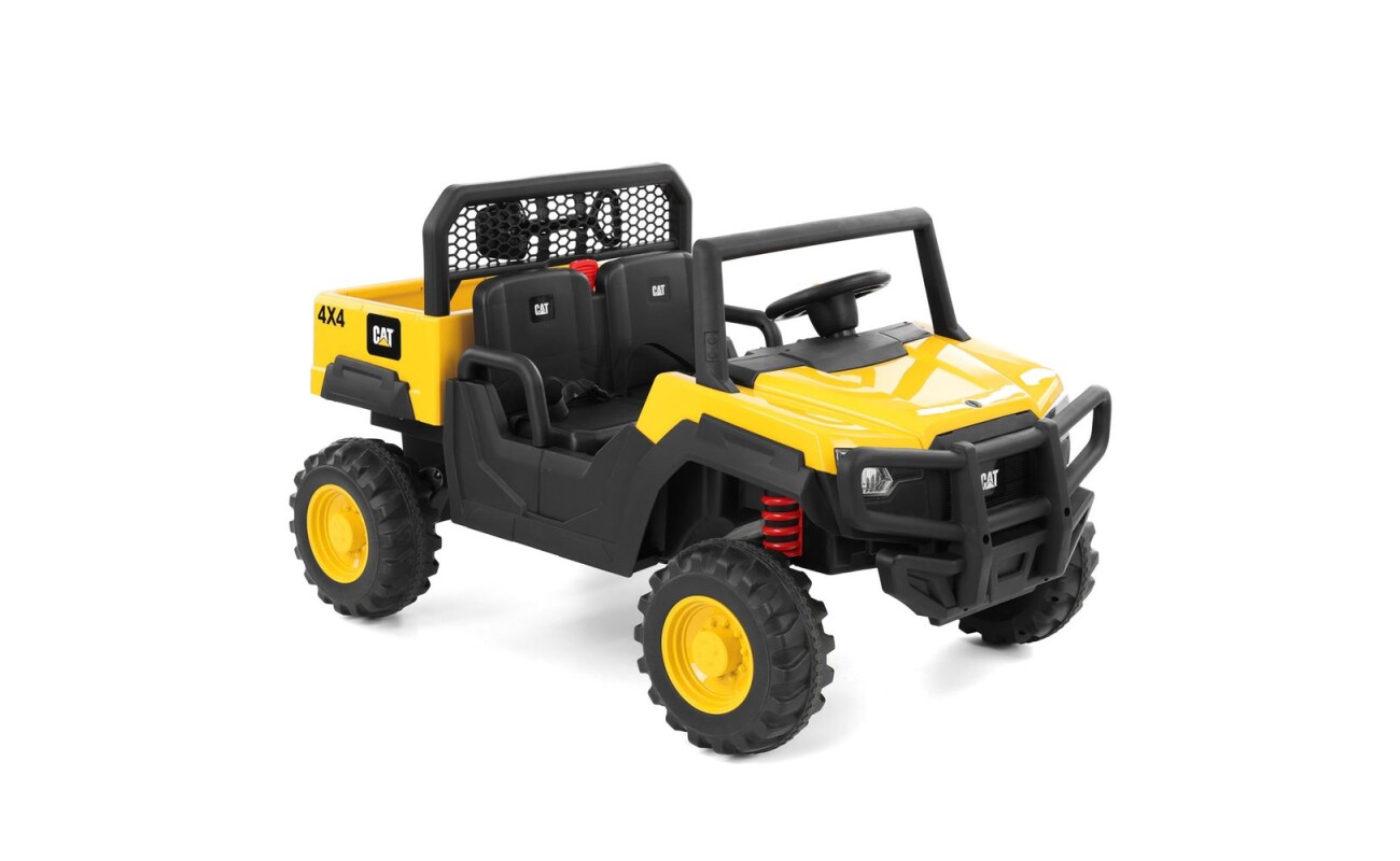 Two-seater cordless CAT UTV with official license. Powerful