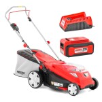 <p>Cordless lawn mower with 43 cm cutting width. 40 V voltage. 50-litre grass box capacity. Suitable for mowing areas up to approx. 750 m<sup>2</sup>.</p>