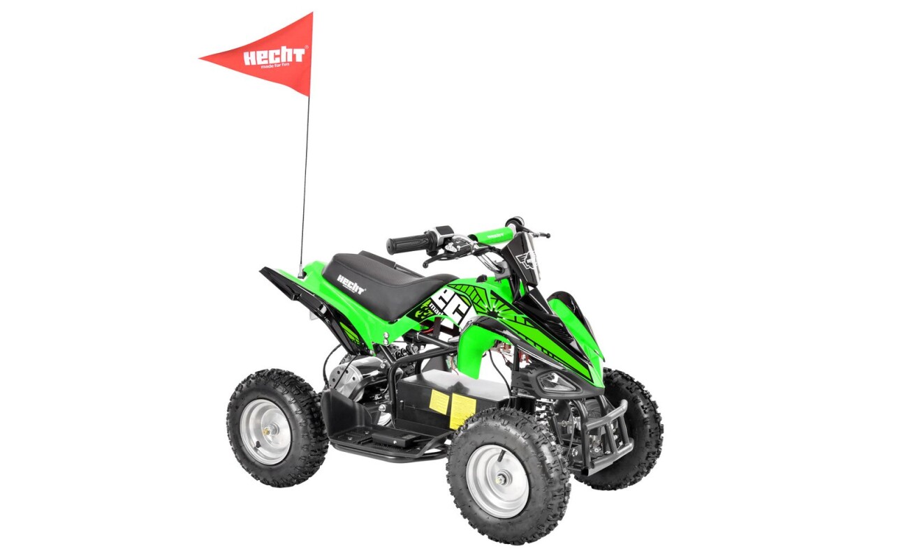The HECHT 54100 cordless quad bike offers reliable and quiet operation. With dimensions of 100 x 59 x 60 cm and a weight of 42 kg