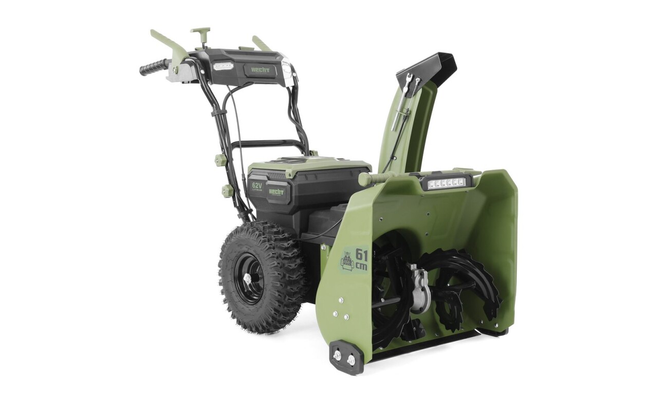 The HECHT 6261 cordless snow blower is the ideal choice for owners of small and medium-sized areas who want to clear snow quickly and efficiently without the need for a petrol engine.
