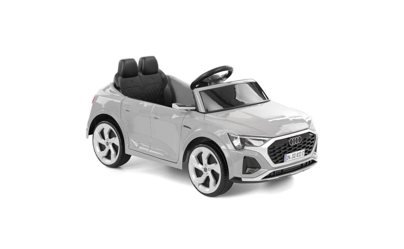 Stylish AUDI SQ8 GREY cordless car for children from 3 to 8 years old. Powered by two electric motors 2 x 35 W and a 12 V / 7 Ah battery