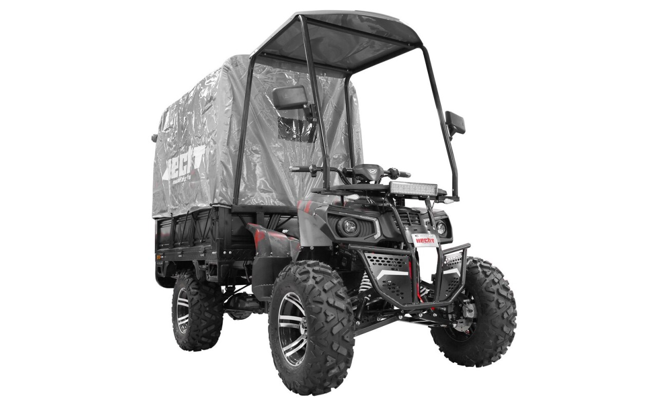 Cordless quadricycle approved for road use. Motor 3000 W. Body 150 x 110 x 35 cm.