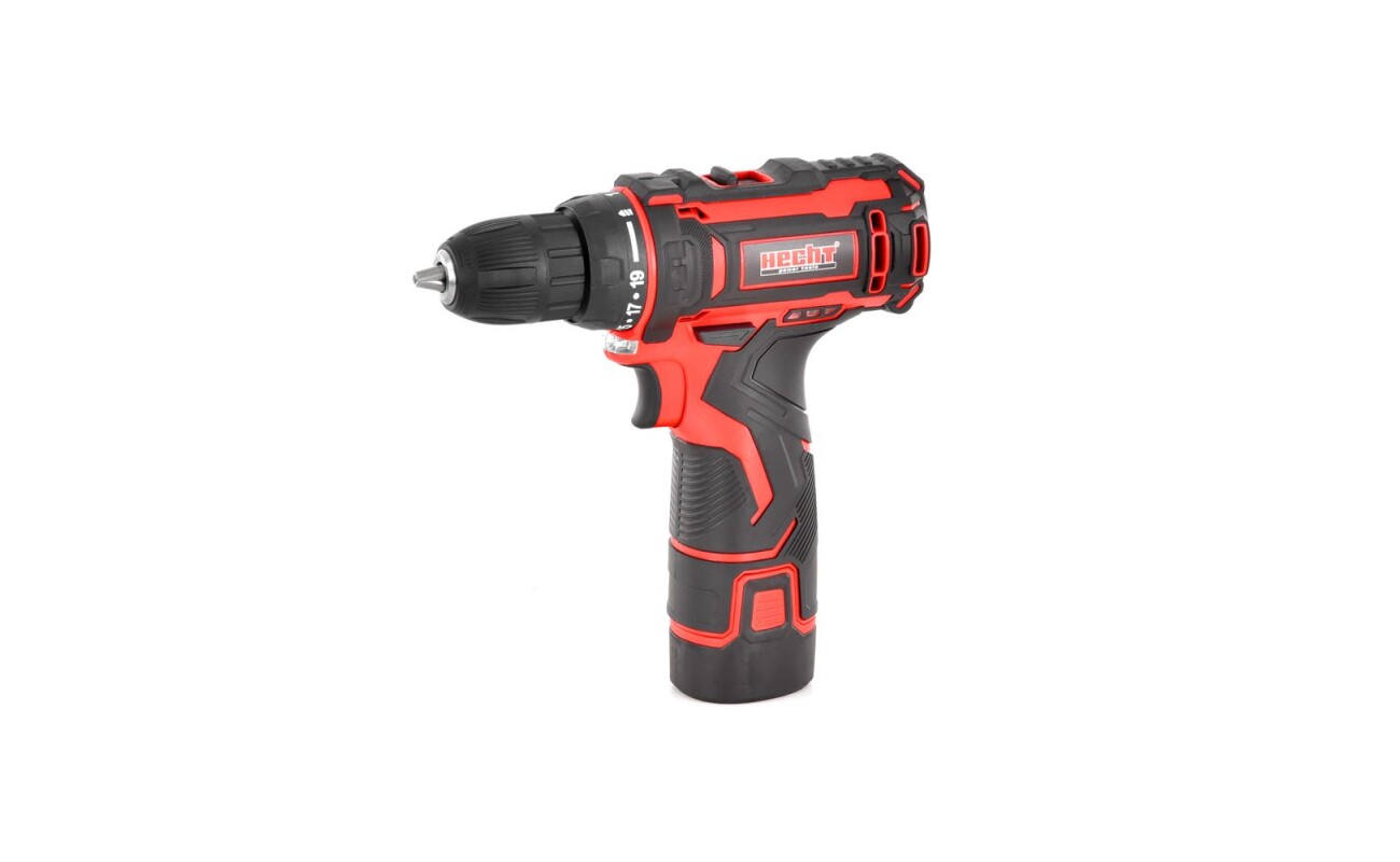12 V Cordless screwdriver / drill. 2 Ah Li-ion battery. Speed without load 0 - 350/0 - 1300. Max. torque 22 Nm. Clamping diameter 0.8 - 10 mm.