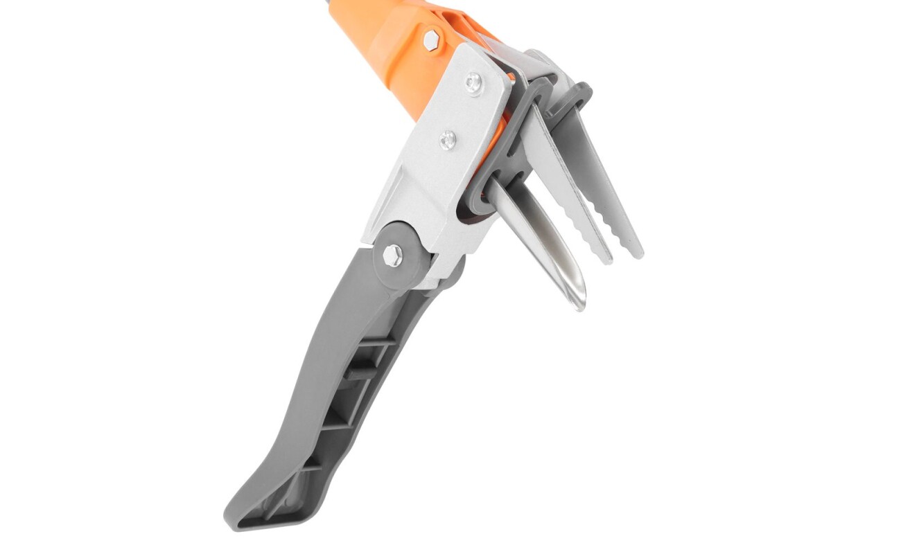 foot pedal and adjustable handle for comfortable work without bending.