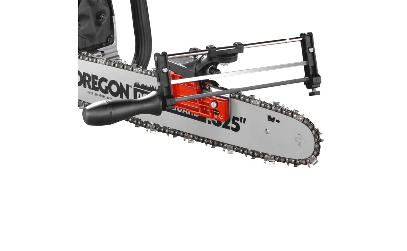Apparatus for sharpening saw chains. FIle 4 mm included.