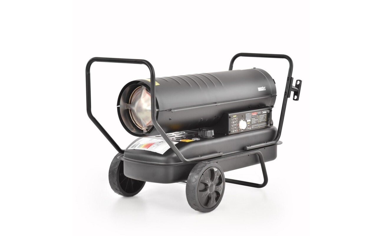 Mobile hot air heater with 37 kW output