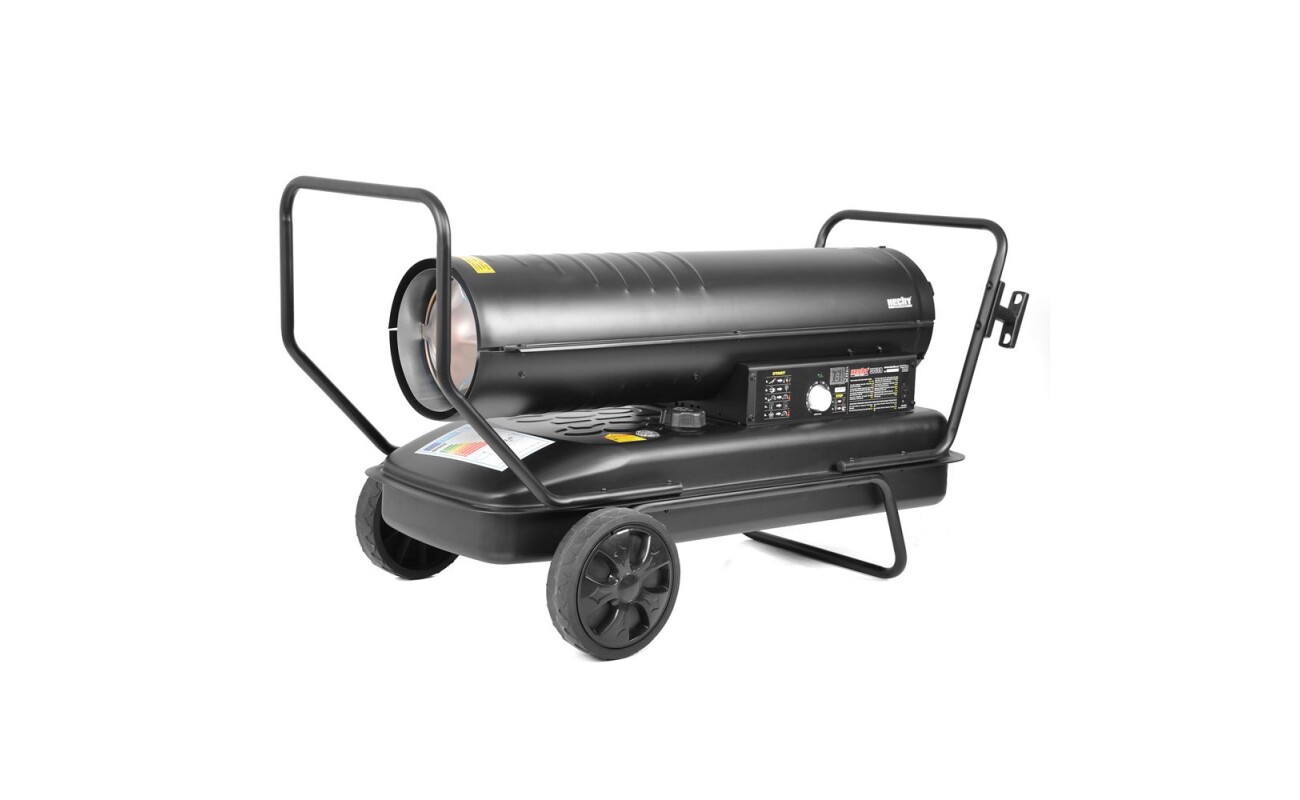 Mobile hot air heater with an output of 51 kW