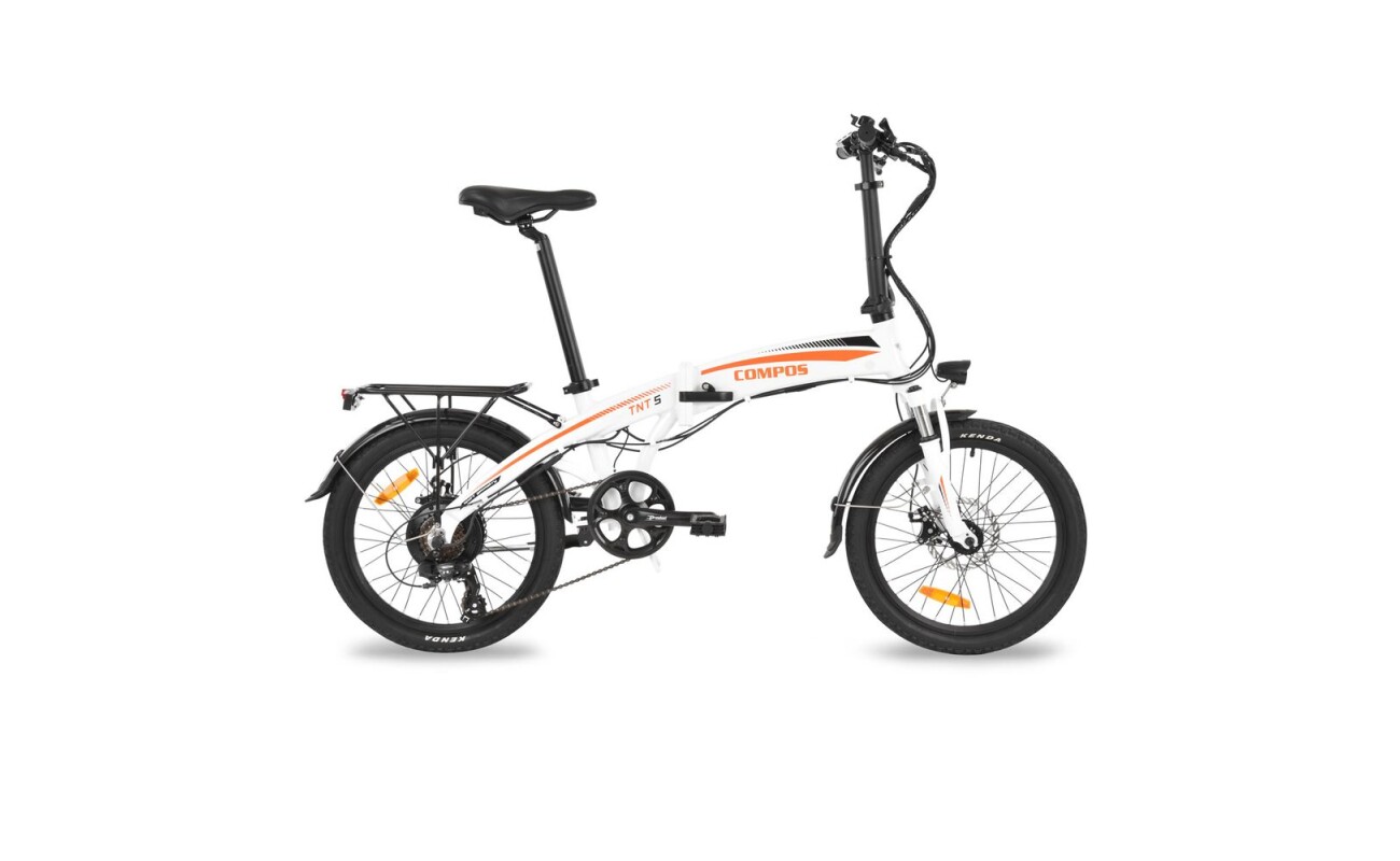 Folding e-bike with 36 V / 8.8 Ah battery. Motor 250 W