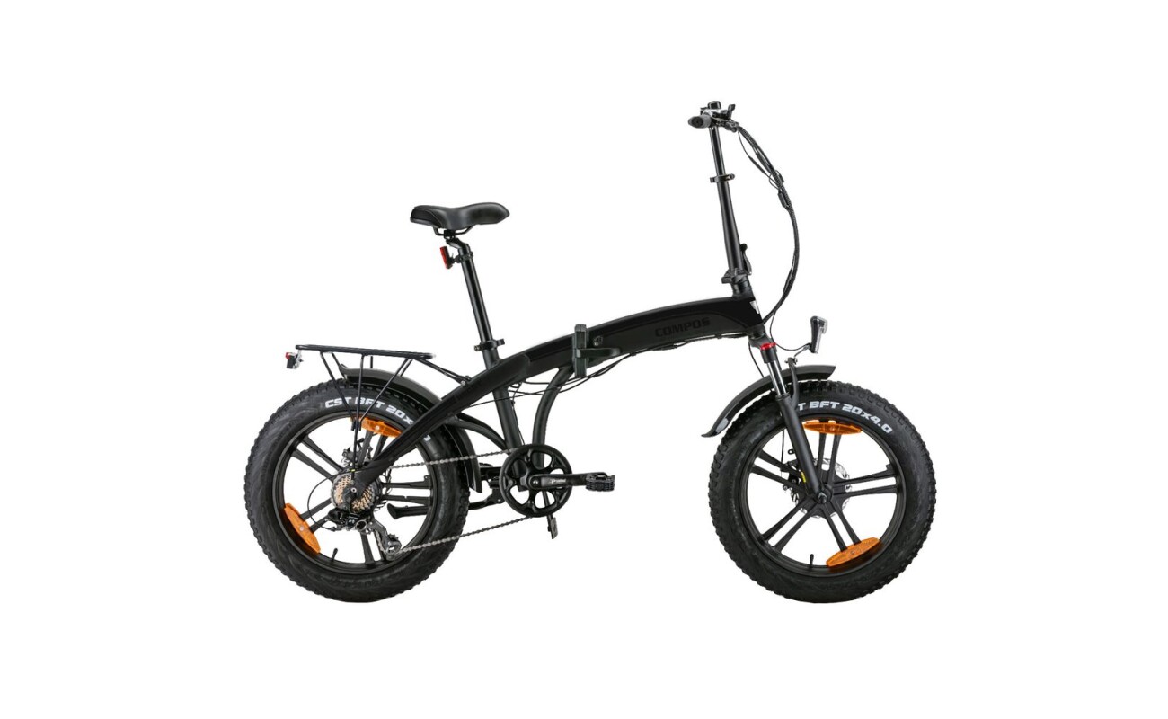Folding electric bike with 36 V / 10 Ah battery. 250 W motor