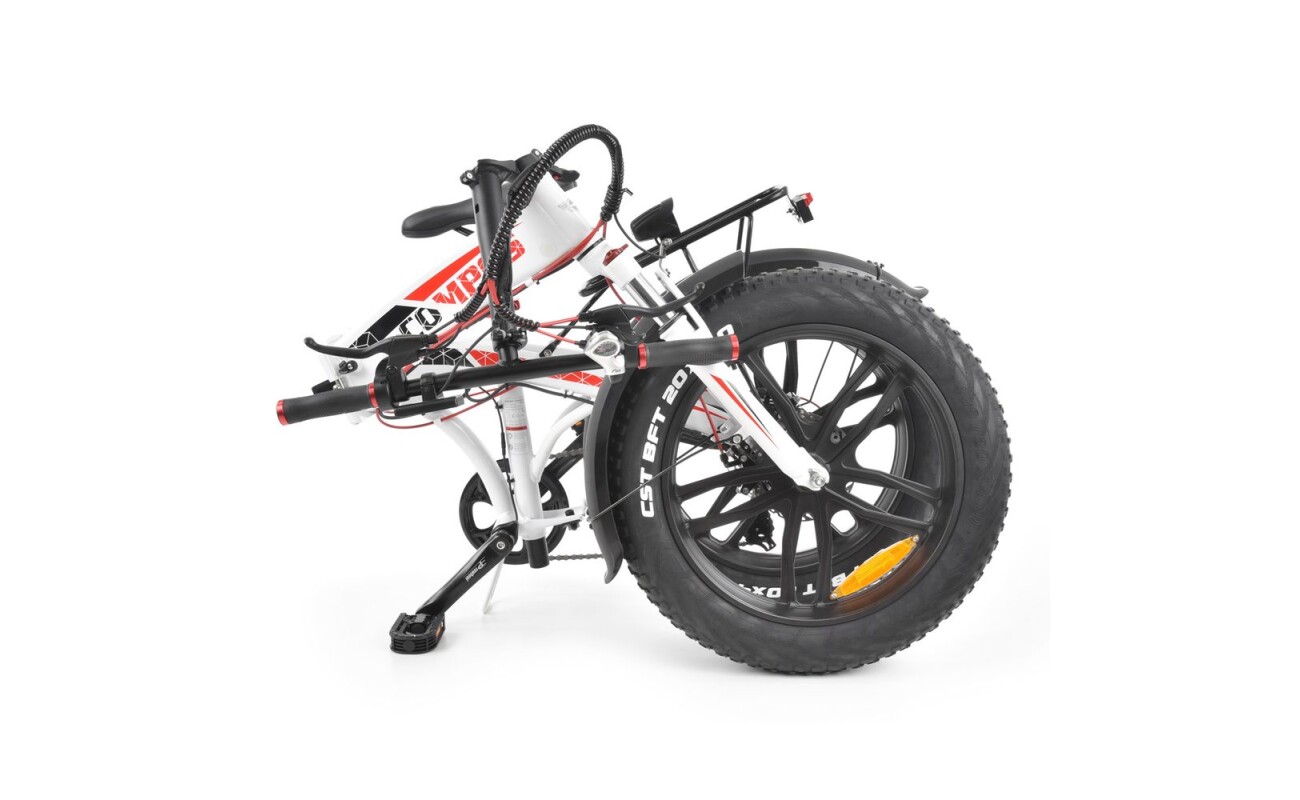 20" wheels with wide tires (Fat Bike - Snow Bike). Weight 26 kg