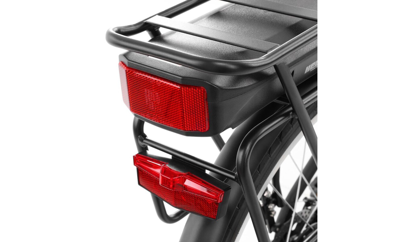 weight 25.2kg. Aluminium frame. Battery and charger included in the package.