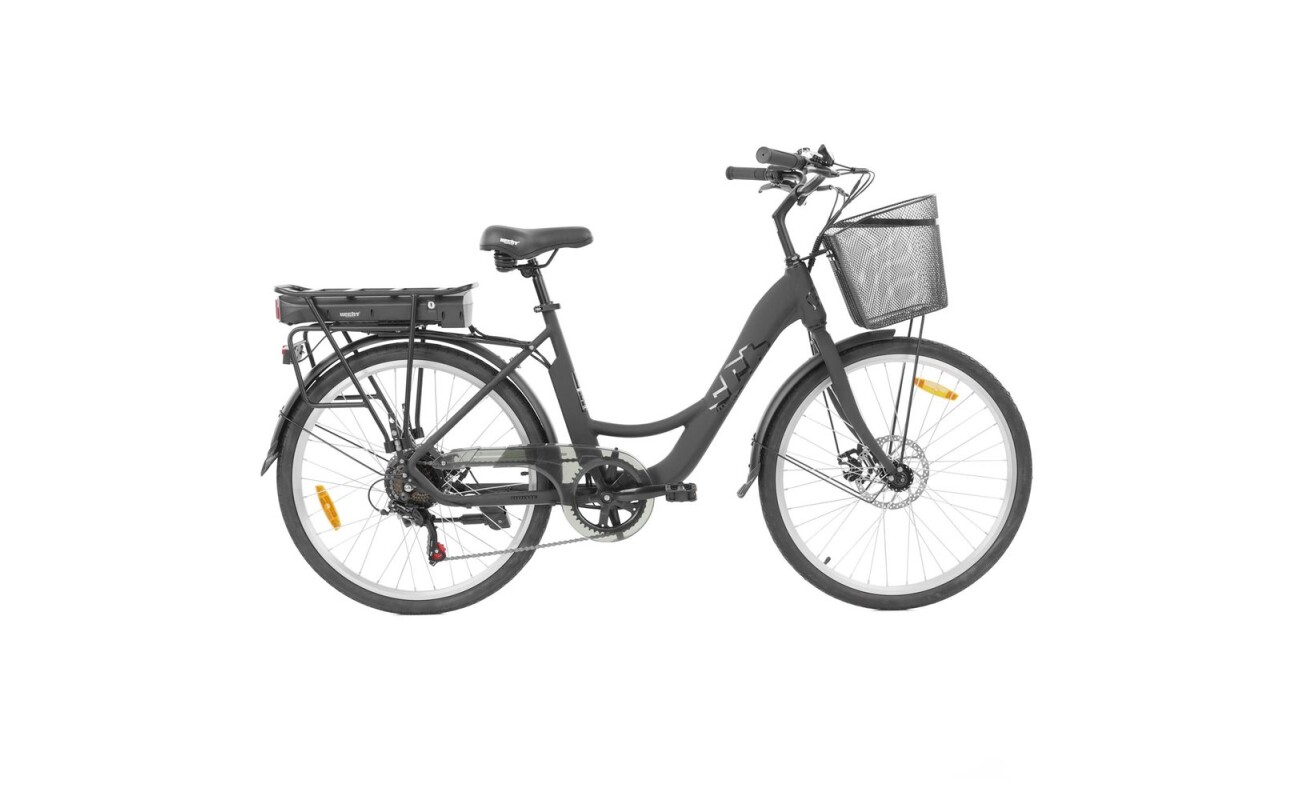 Urban electric bike HECHT PRIME + Li-ion battery 36V / 11.6Ah / 418Wh. 250W motor. 26" wheels
