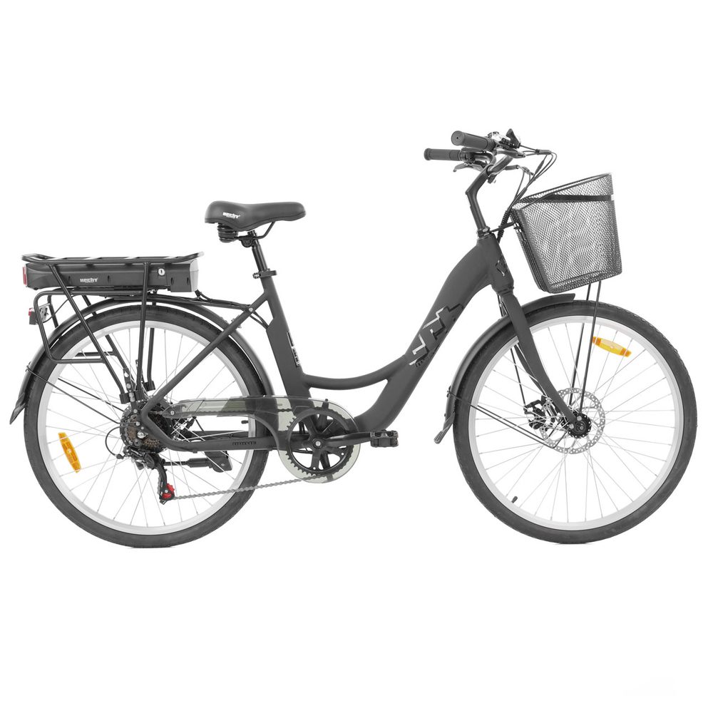 Electric Bike - HECHT PRIME BLACK (SET) Urban electric bike HECHT PRIME + Li-ion battery 36V / 11.6Ah / 418Wh. 250W motor. 26" wheels