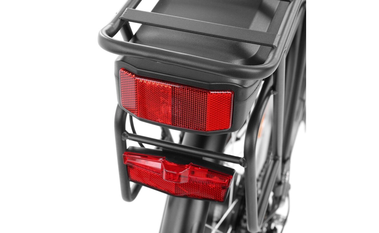 weight 25.2 kg. Aluminum frame. Battery and charger included.